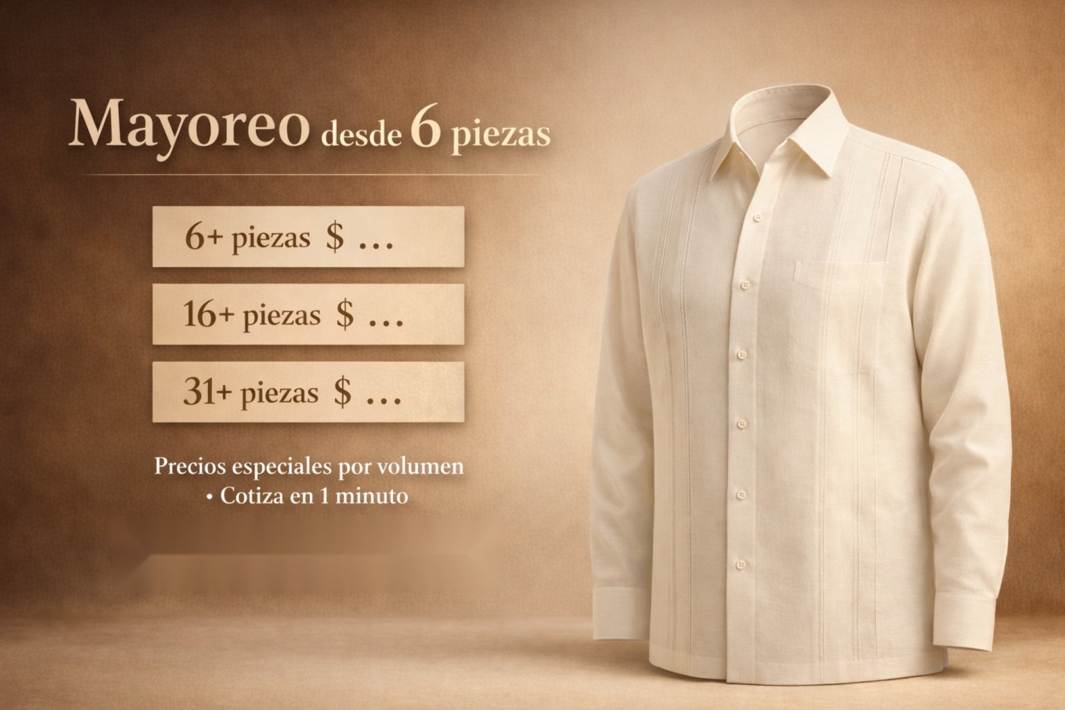 Mayoreo a partir de 6 piezas